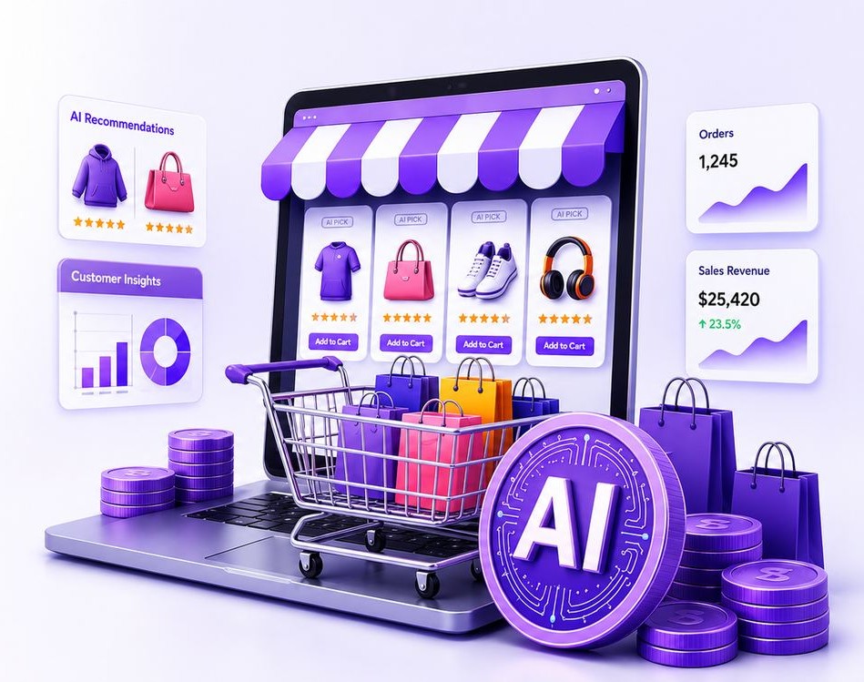 AI Ecommerce Platform Development illustration