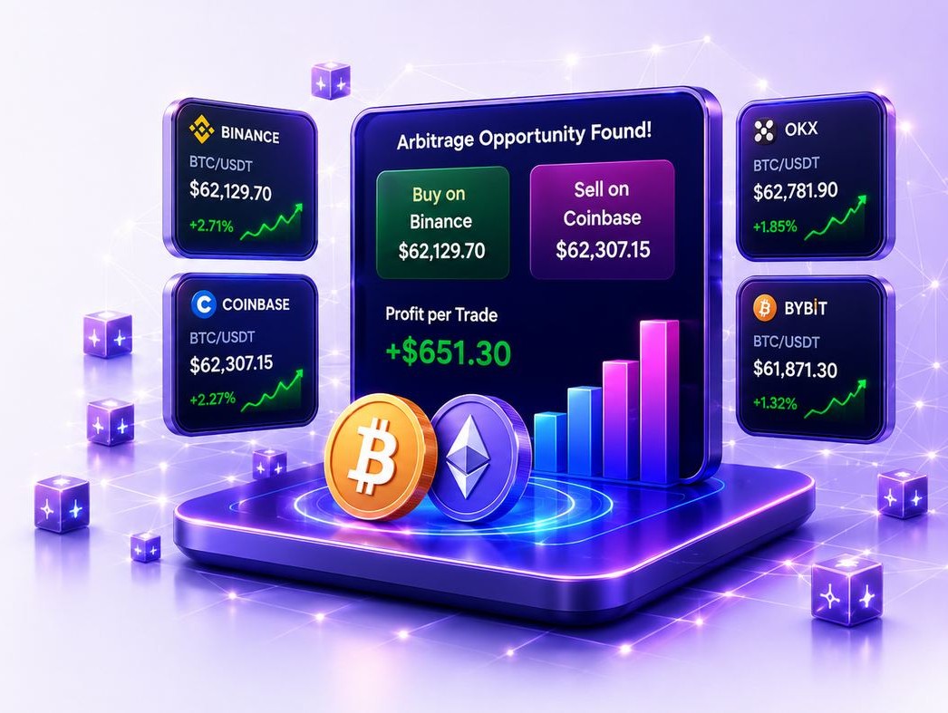 Arbitrage Trading Bot Development illustration