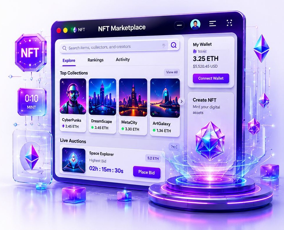 Basic NFT Token Development illustration