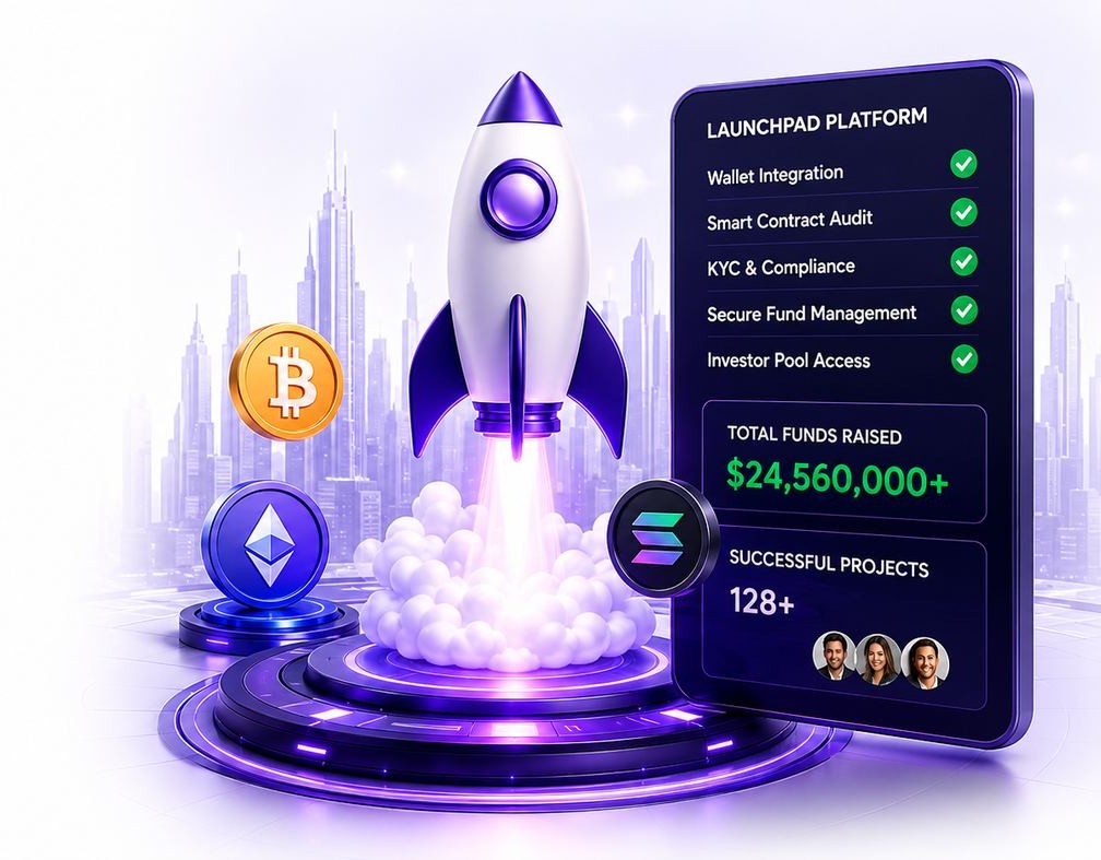 Crypto Launchpad Development illustration