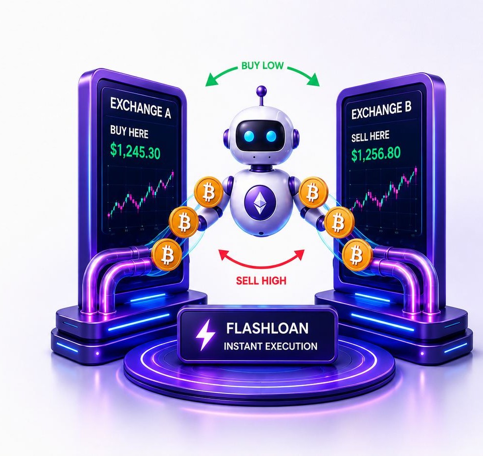 Flashloan Arbitrage Bot Development illustration