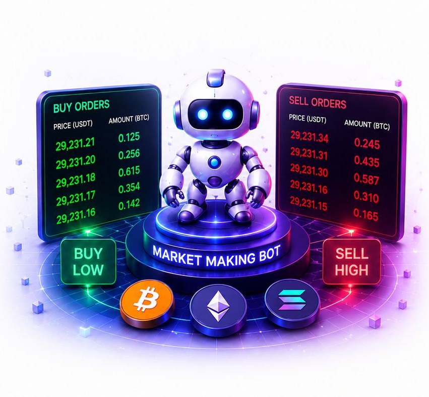 Market Making Bot Development illustration